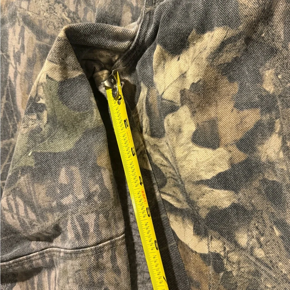 Wrangler Vtg Camo Mossy Oak Pants Jeans Men’s tag 34x32 (fit 32x30) Double Knee